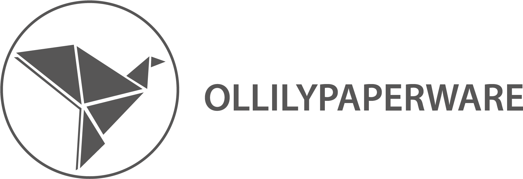 Origami Bird Logo Ollily Paperware PNG