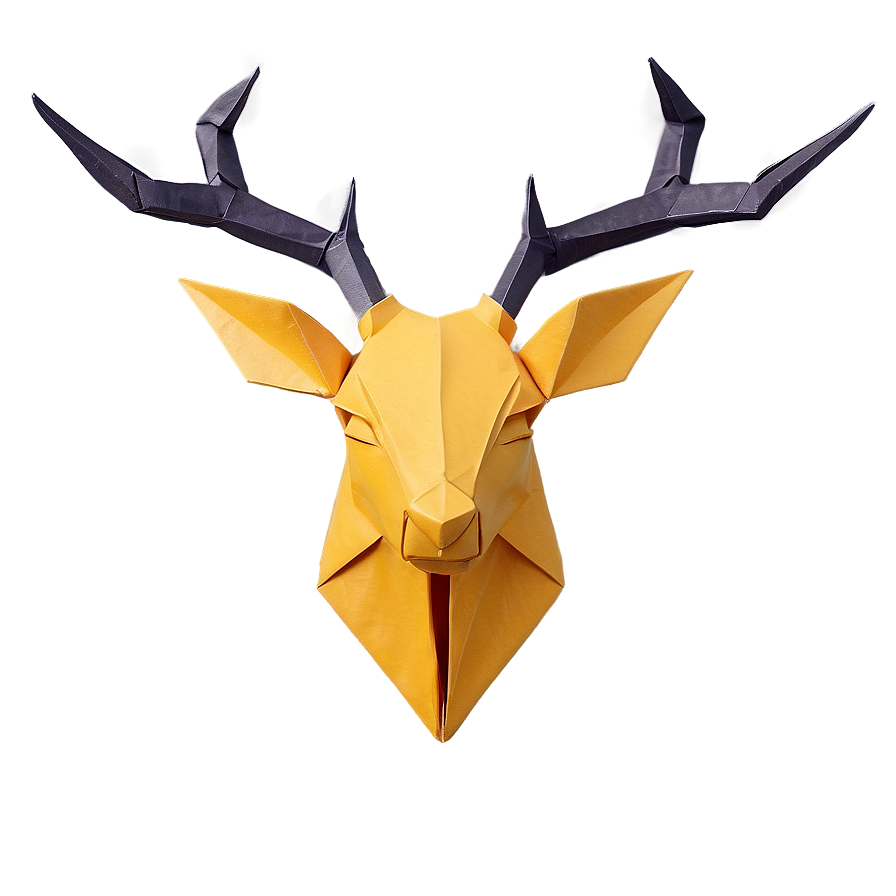 Origami Deer Head Paper Design Png 84 PNG