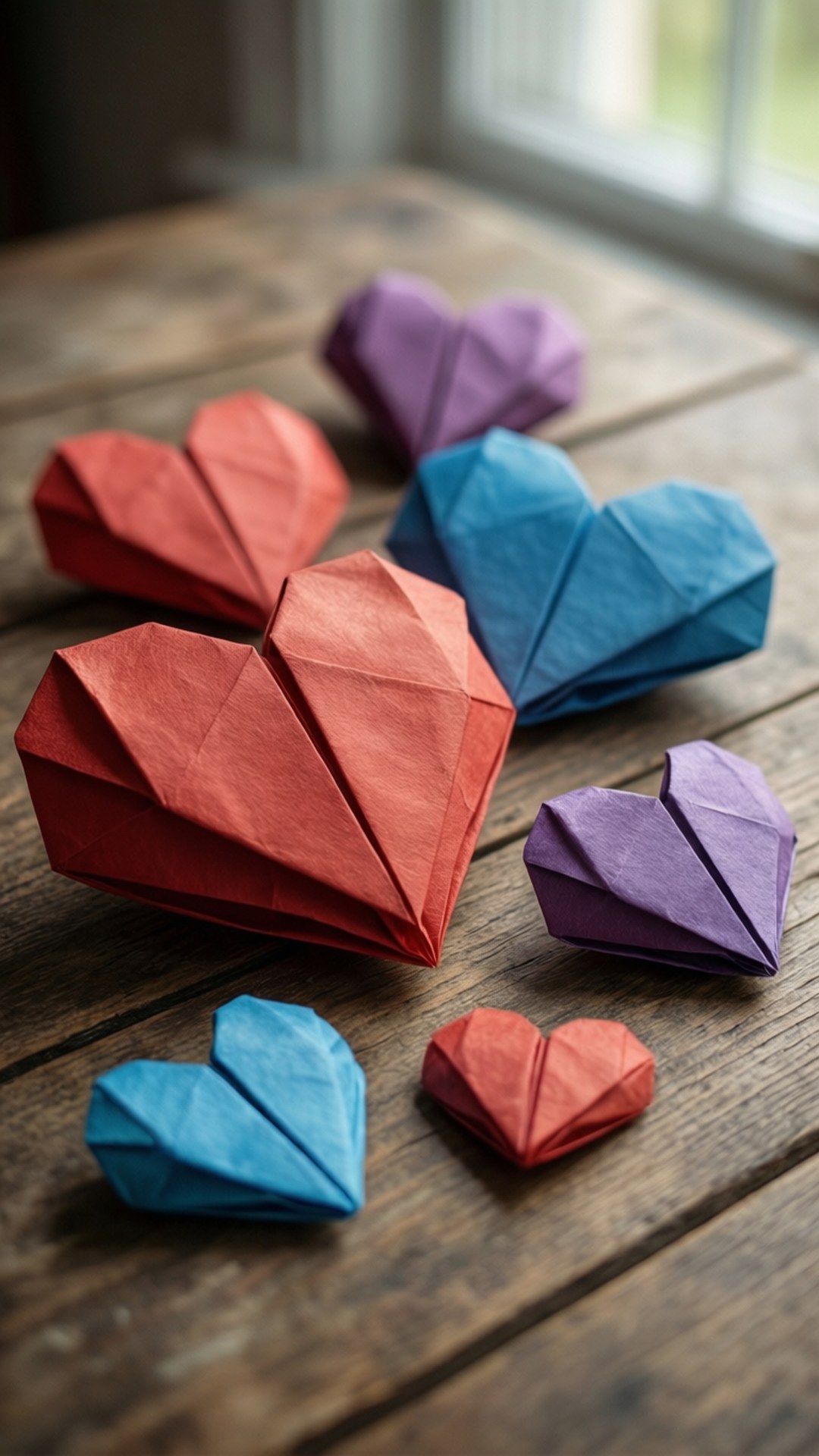 Origami Herzen Array Wallpaper