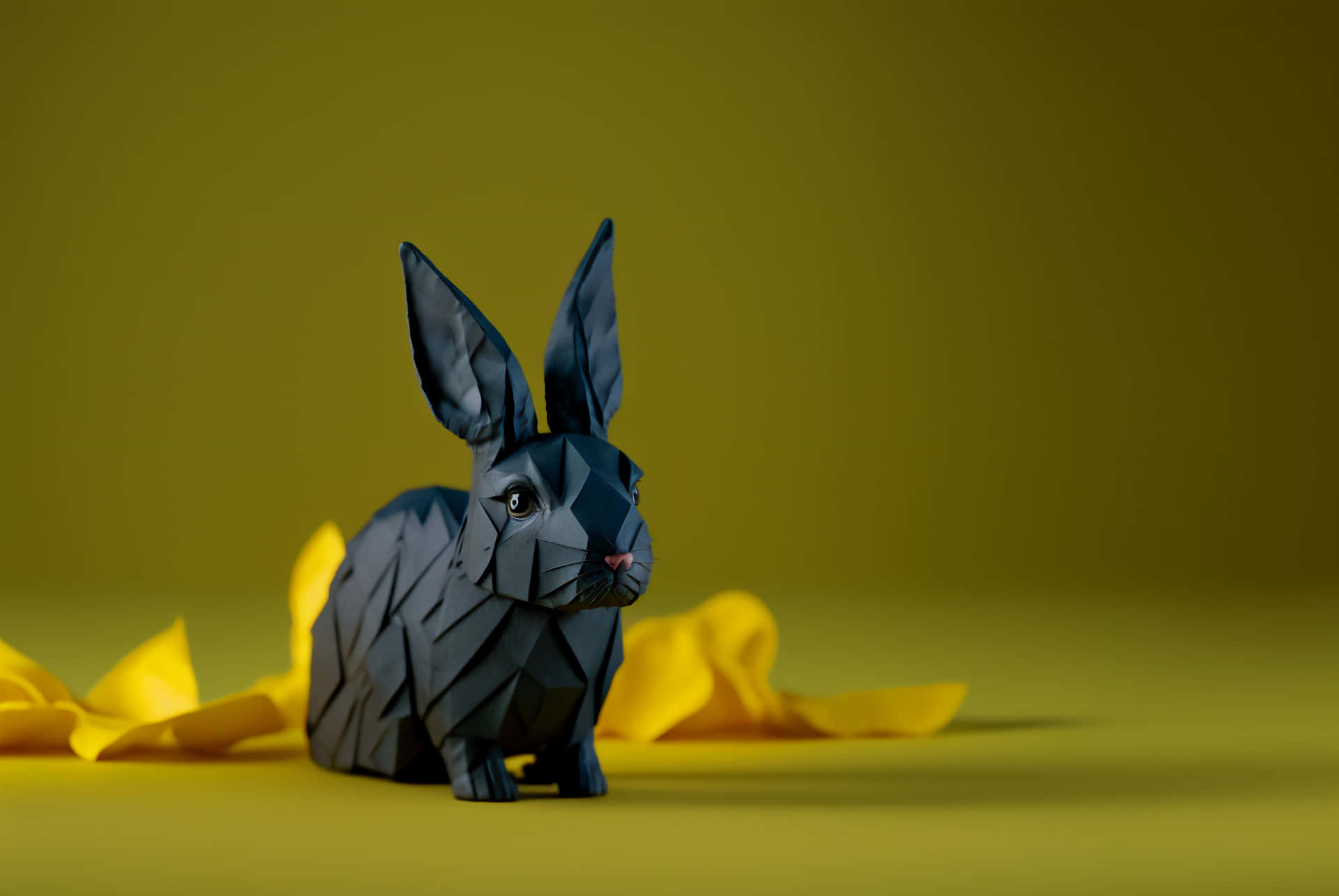 Origami Rabbit3 D Artwork Wallpaper