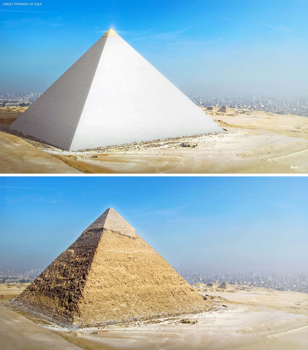 Ursprünglichesaussehen Der Pyramiden Von Gizeh Wallpaper