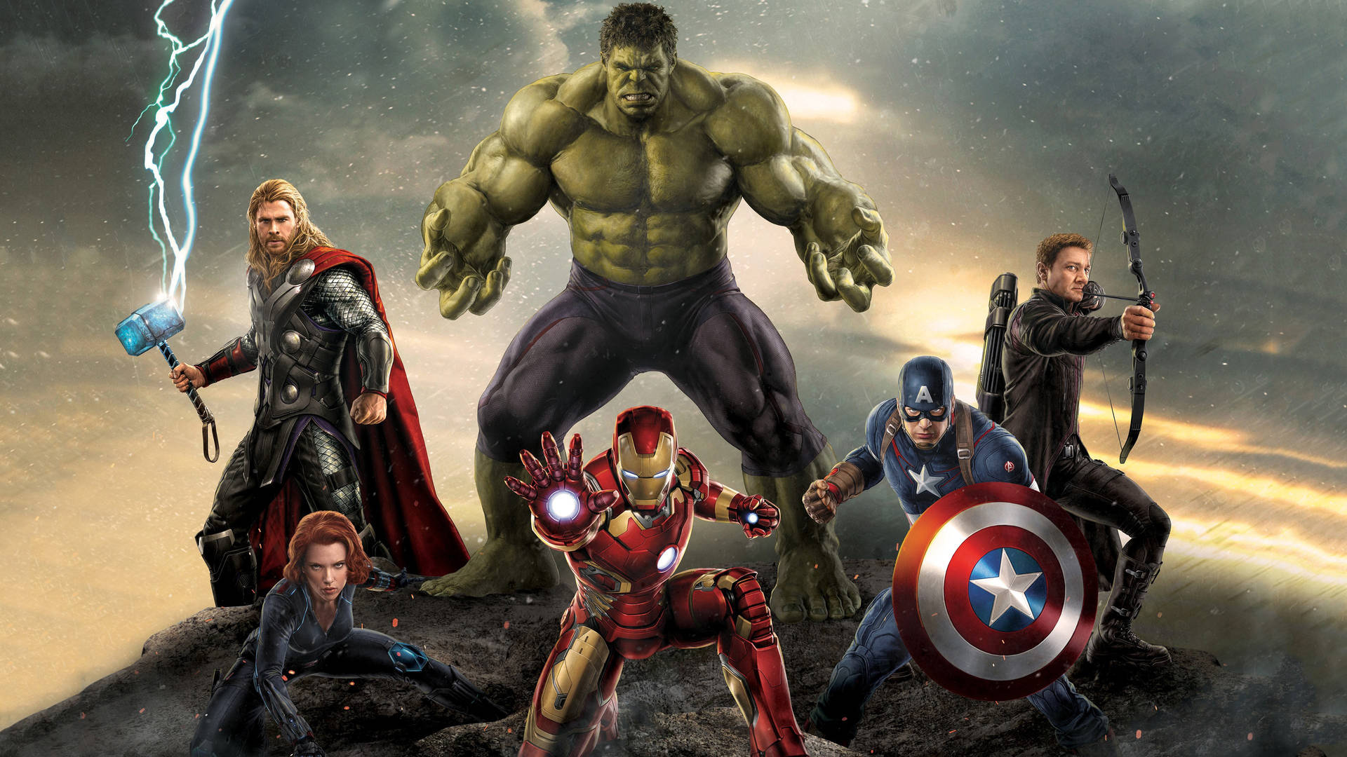 Originalavengers Marvel Pc: Gli Avengers Originali Marvel Per Pc Sfondo