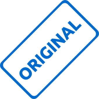 Original Blue Stamp Graphic PNG