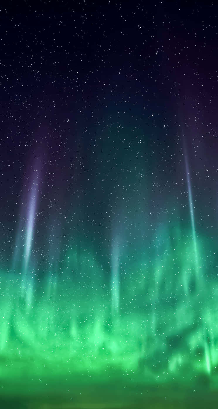 Original Iphone 5s Green Northern Lights Wallpaper