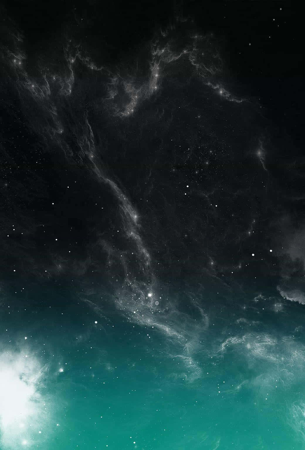 Oprindelig Iphone 5s Teal Galaxy Wallpaper Wallpaper