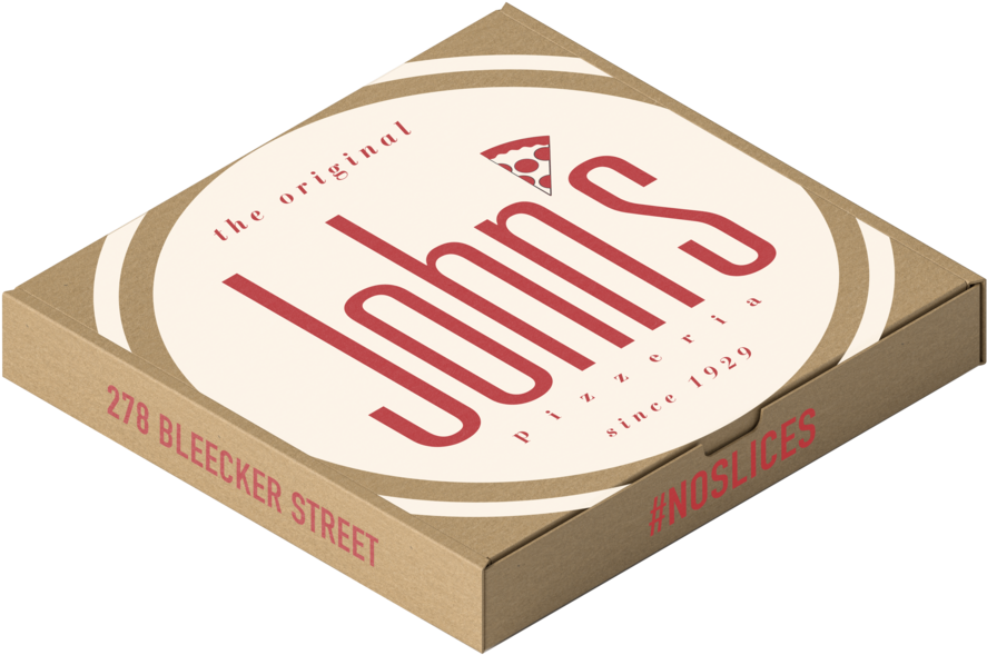 Original Johns Pizzeria Box Design PNG
