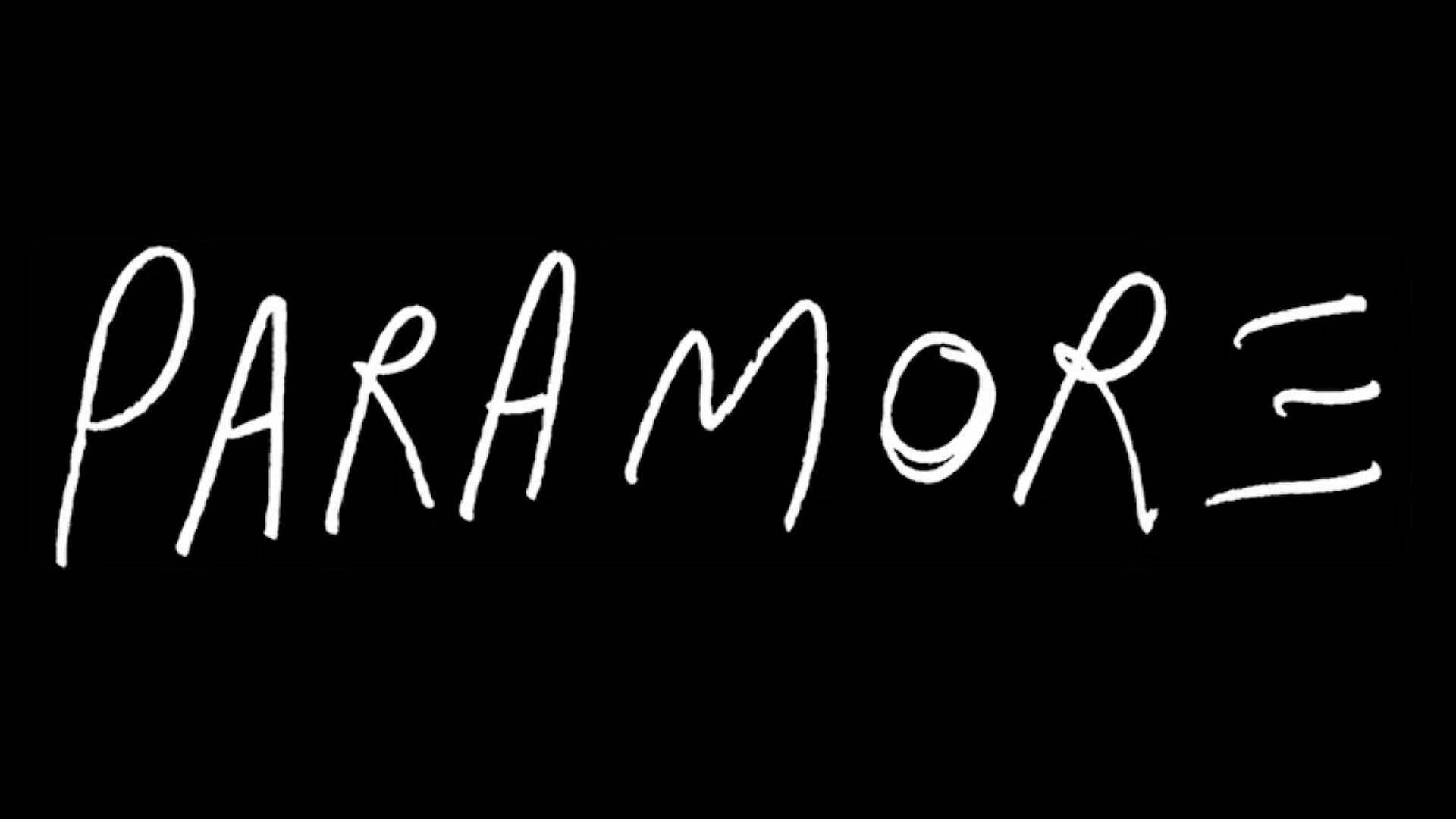 Original Paramore Logo In Black Background