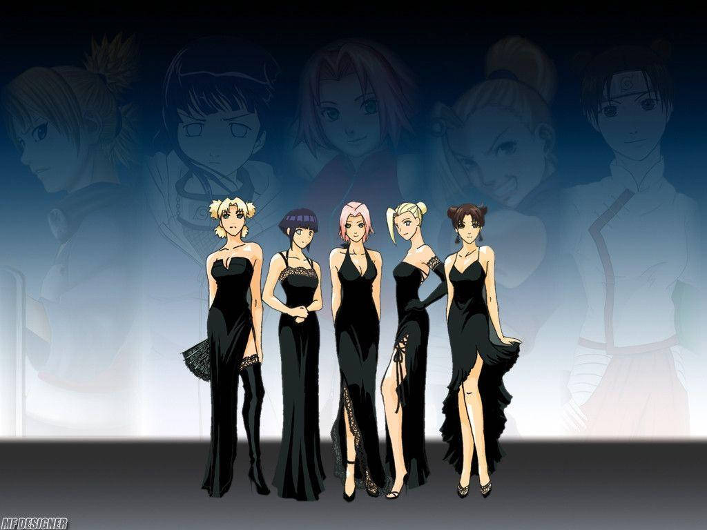 Naruto Girls Della Serie Originale Sfondo