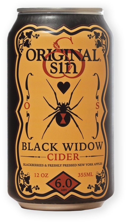 Original Sin Black Widow Cider Can PNG