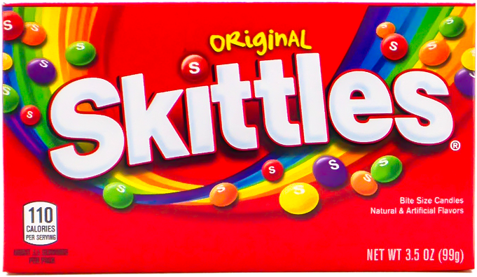 Original Skittles Candy Package PNG
