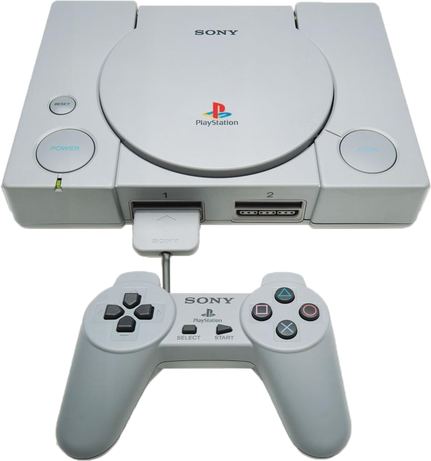 Original Sony Play Station Consolewith Controller PNG