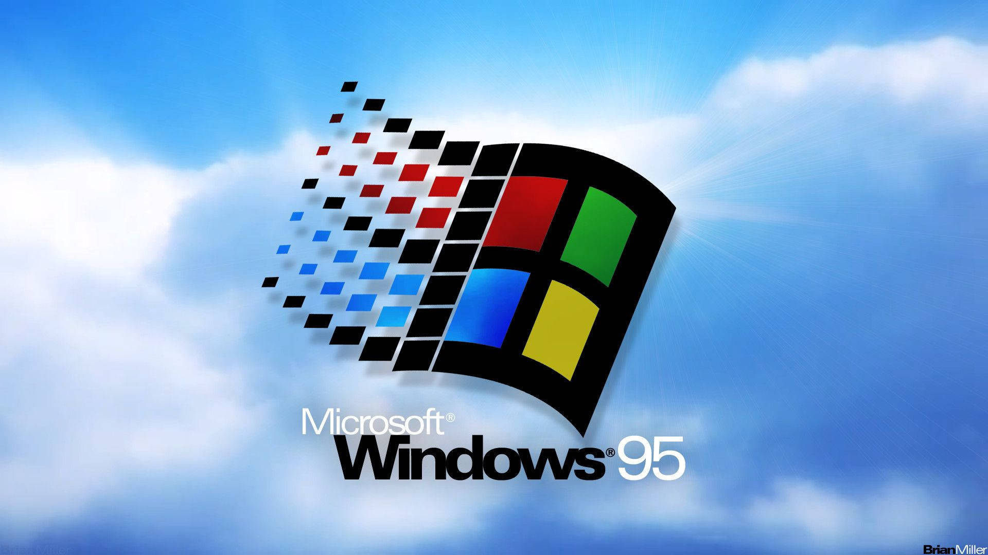 Original Windows 95 Skyer tapet. Wallpaper
