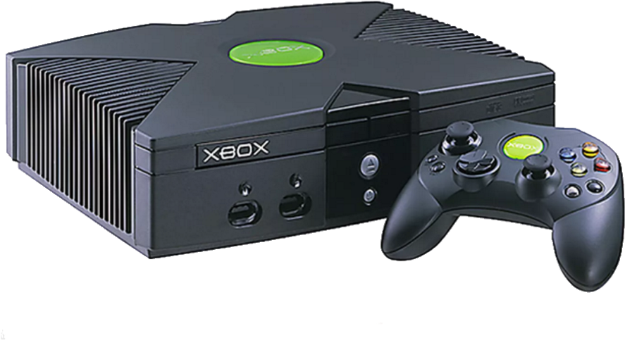 Original Xbox Consolewith Controller PNG