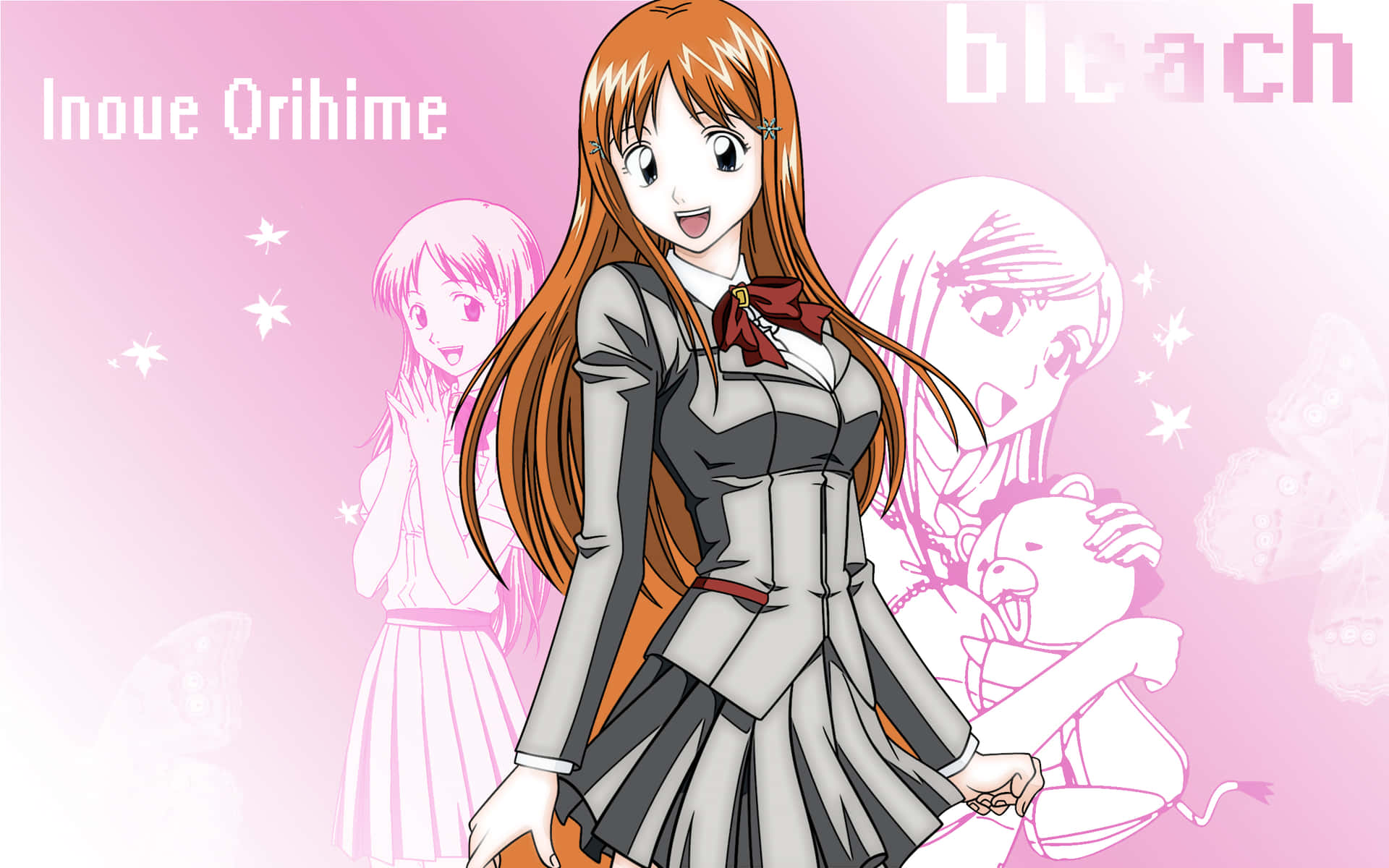 A portrait of Orihime Inoue, a mesmerizing female anime character Wallpaper