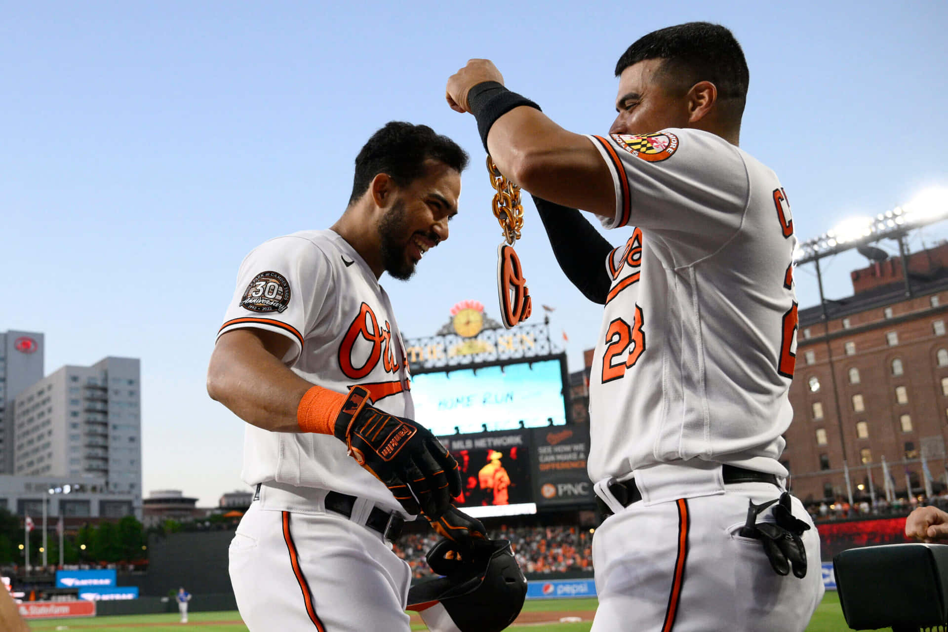 Orioles Players Celebrating Victory Wallpaper