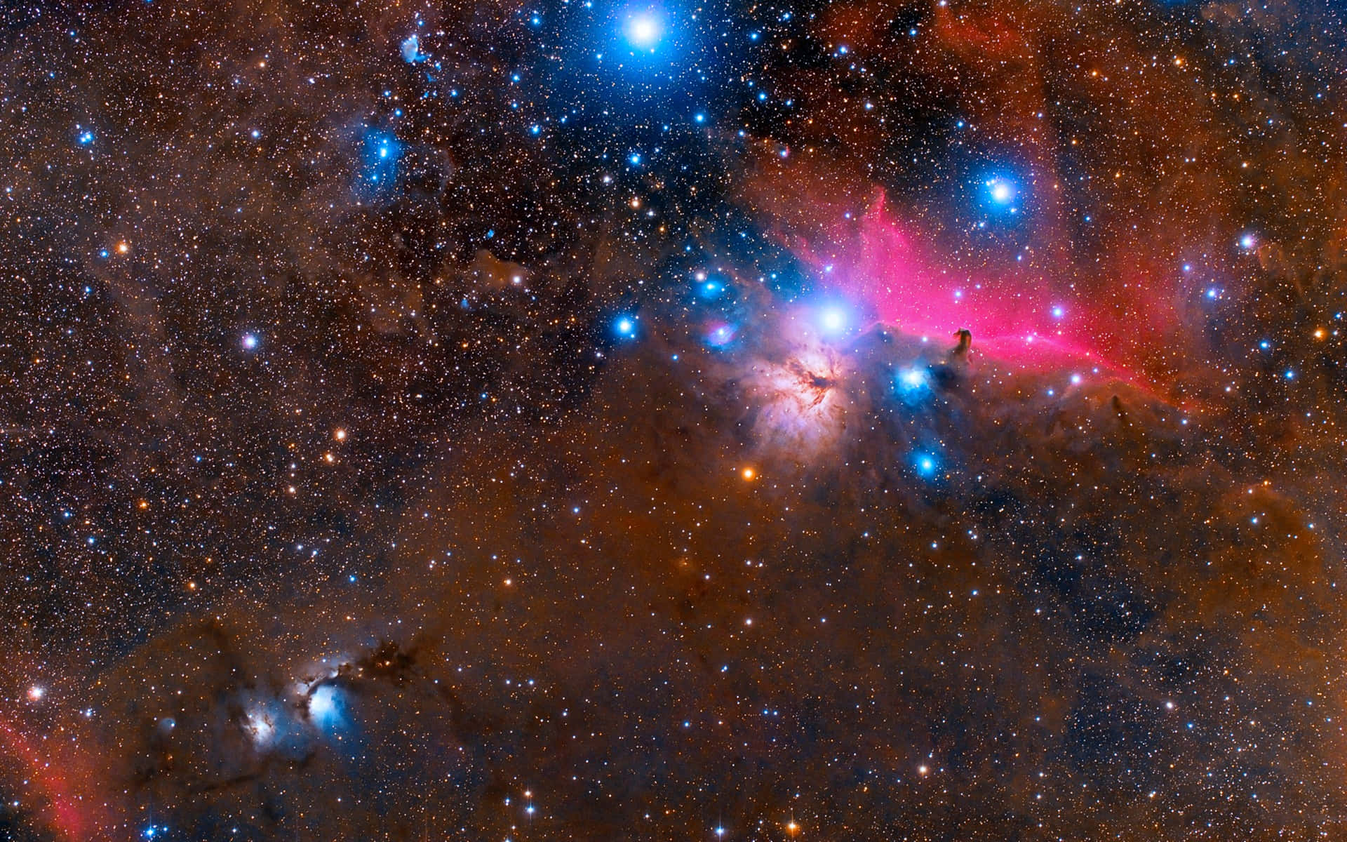 Lanebulosa Nebula È Una Stella Luminosa Di Colore Blu E Rosso.