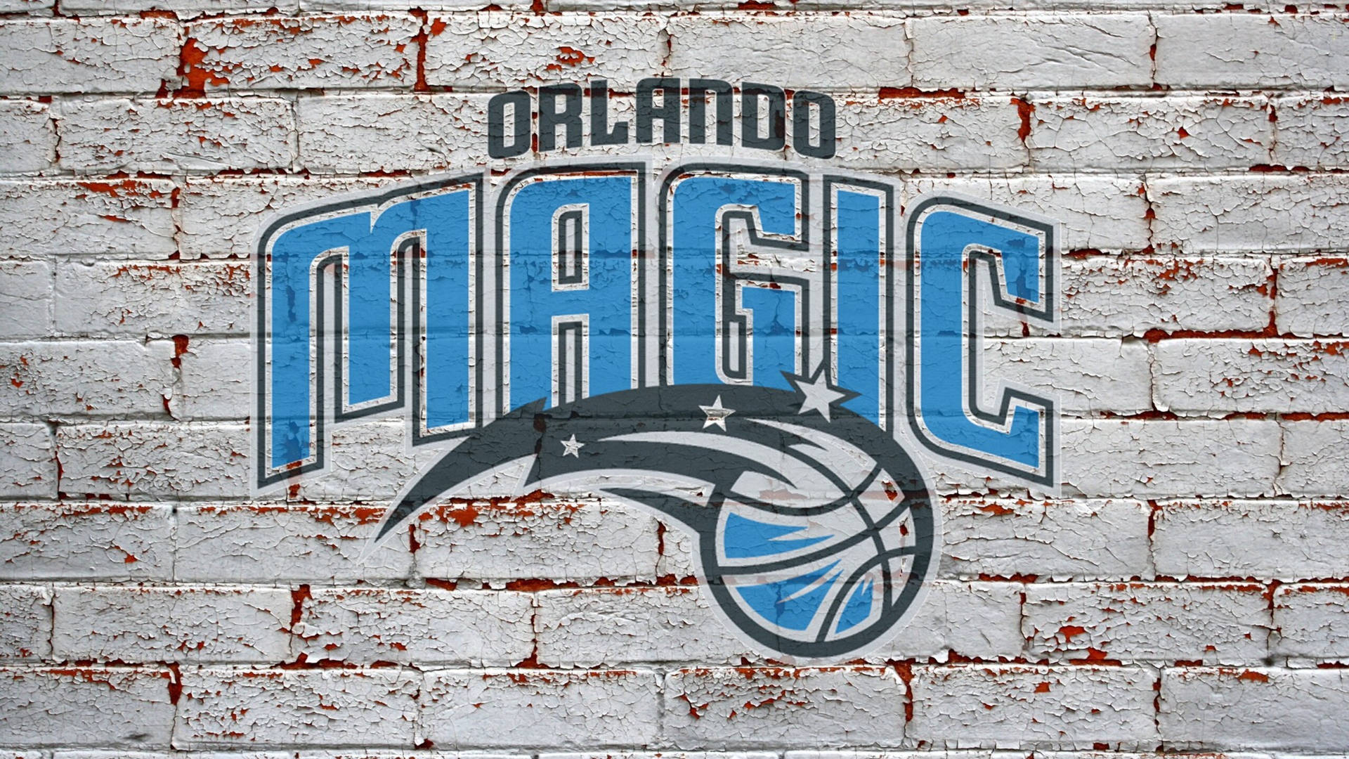 Orlando Magic Logo Against Brick Wall Wallpaper