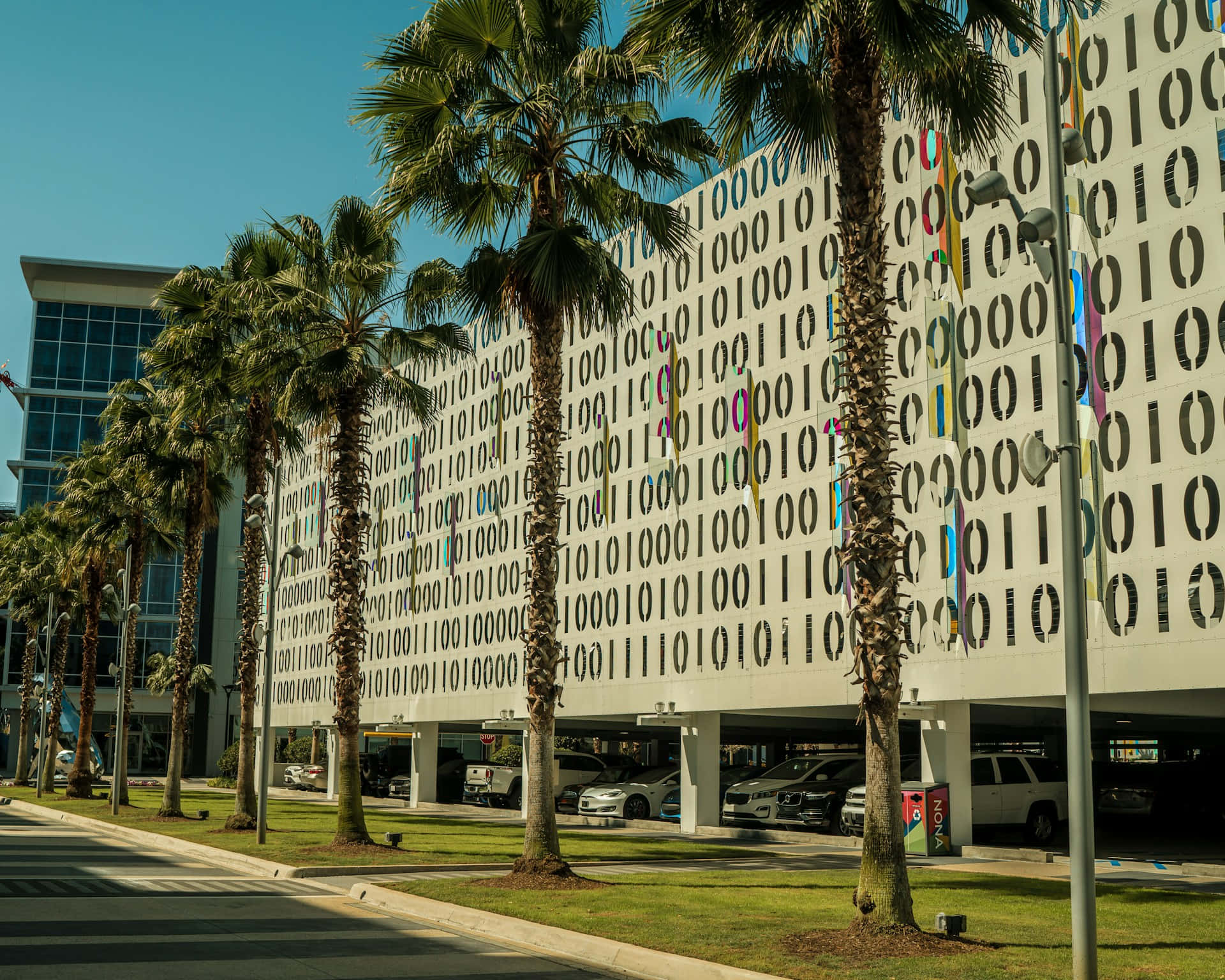 Orlando Parkeergarage Artistieke Gevel Achtergrond