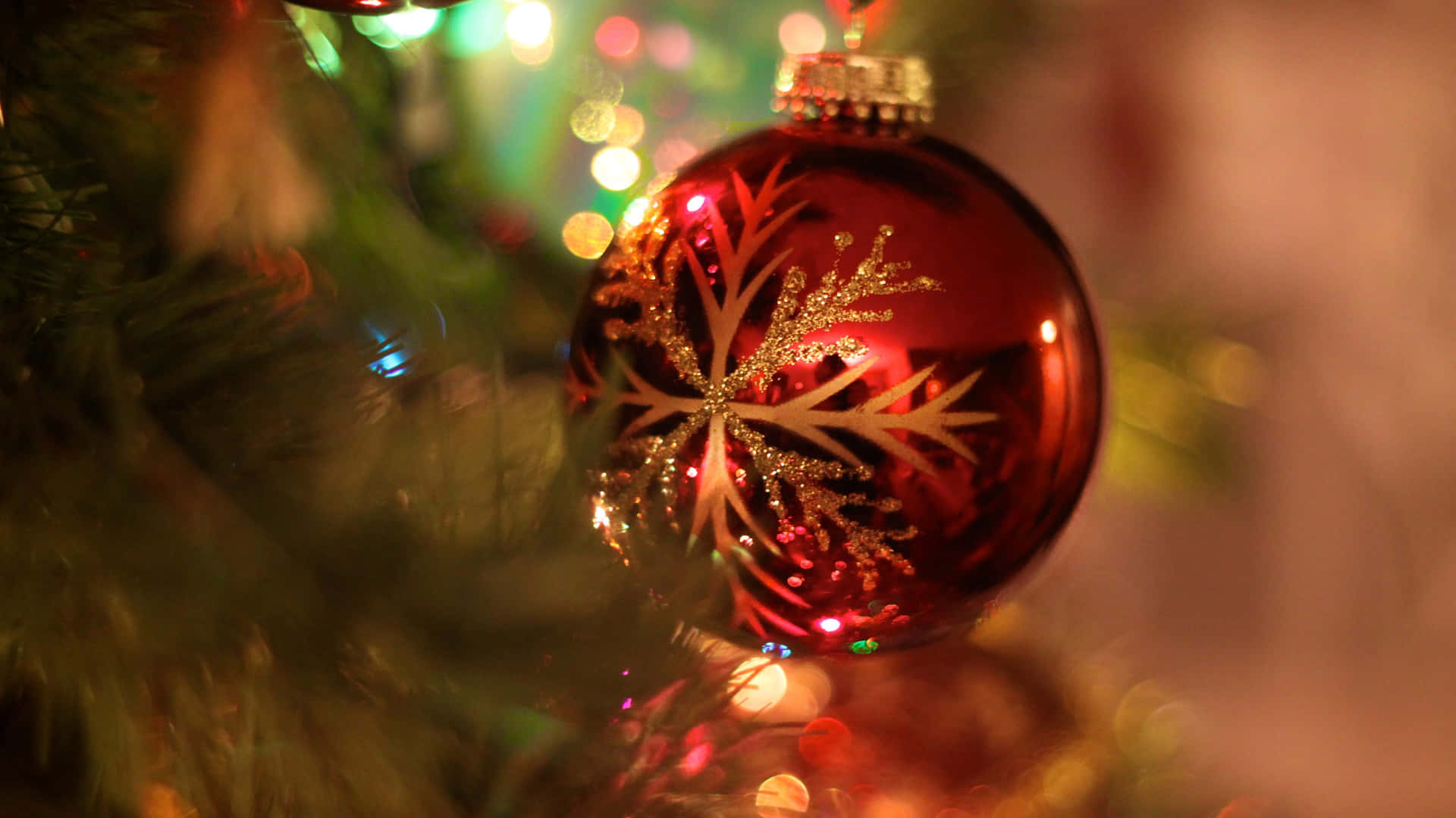 Download Preppy Christmas Ornament Close Up Wallpaper
