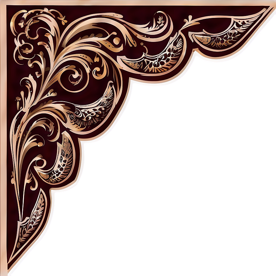 Ornamental Corner Vector Png Dhf16 PNG