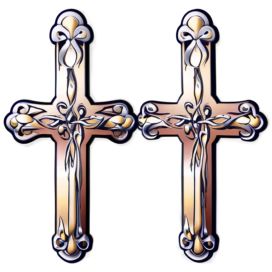 Ornamental Cross Outline Png 57 PNG