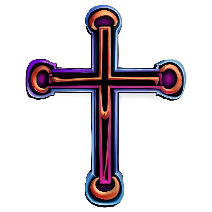 Ornamental Cross Outline Png Vfg88 PNG
