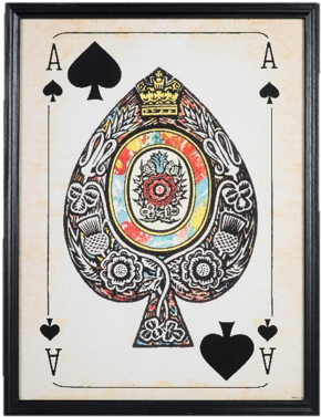 Ornate Aceof Spades Card Artwork PNG