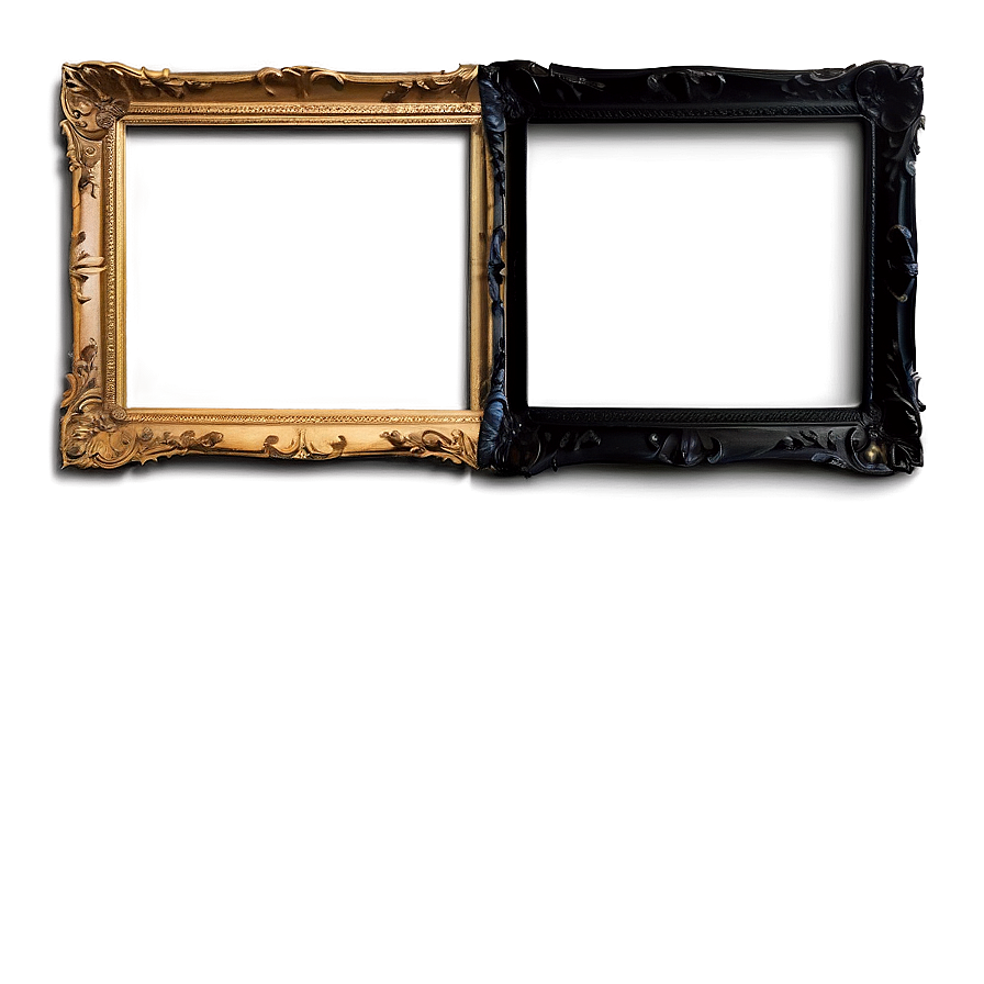 Ornate Black Frame Png 05252024 PNG