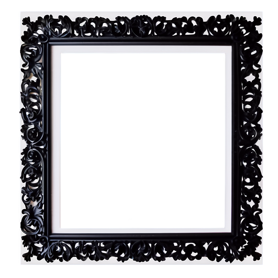 Ornate Black Frame Png Xdc PNG