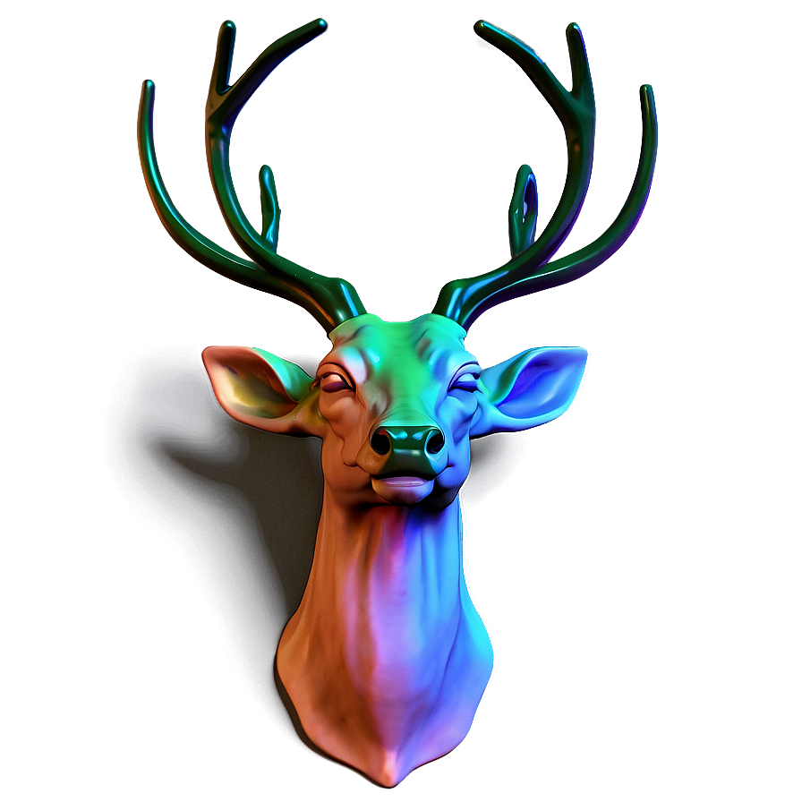 Ornate Deer Head Sculpture Png 44 PNG