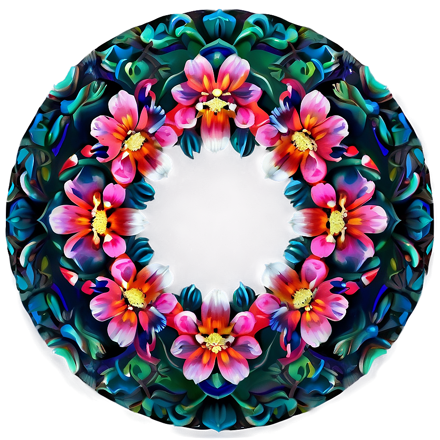 Ornate Flower Circle Png Web12 PNG