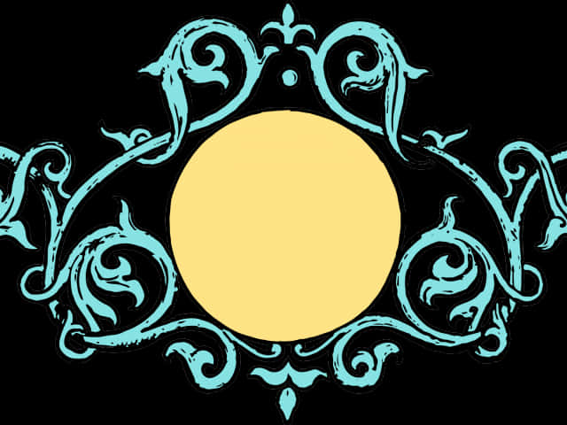 Ornate Framewith Circle Vector PNG