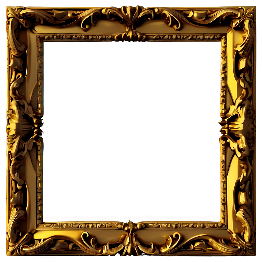 Download Ornate Gold Frame Png 05252024 | Wallpapers.com