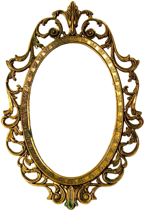 Ornate Golden Antique Frame PNG