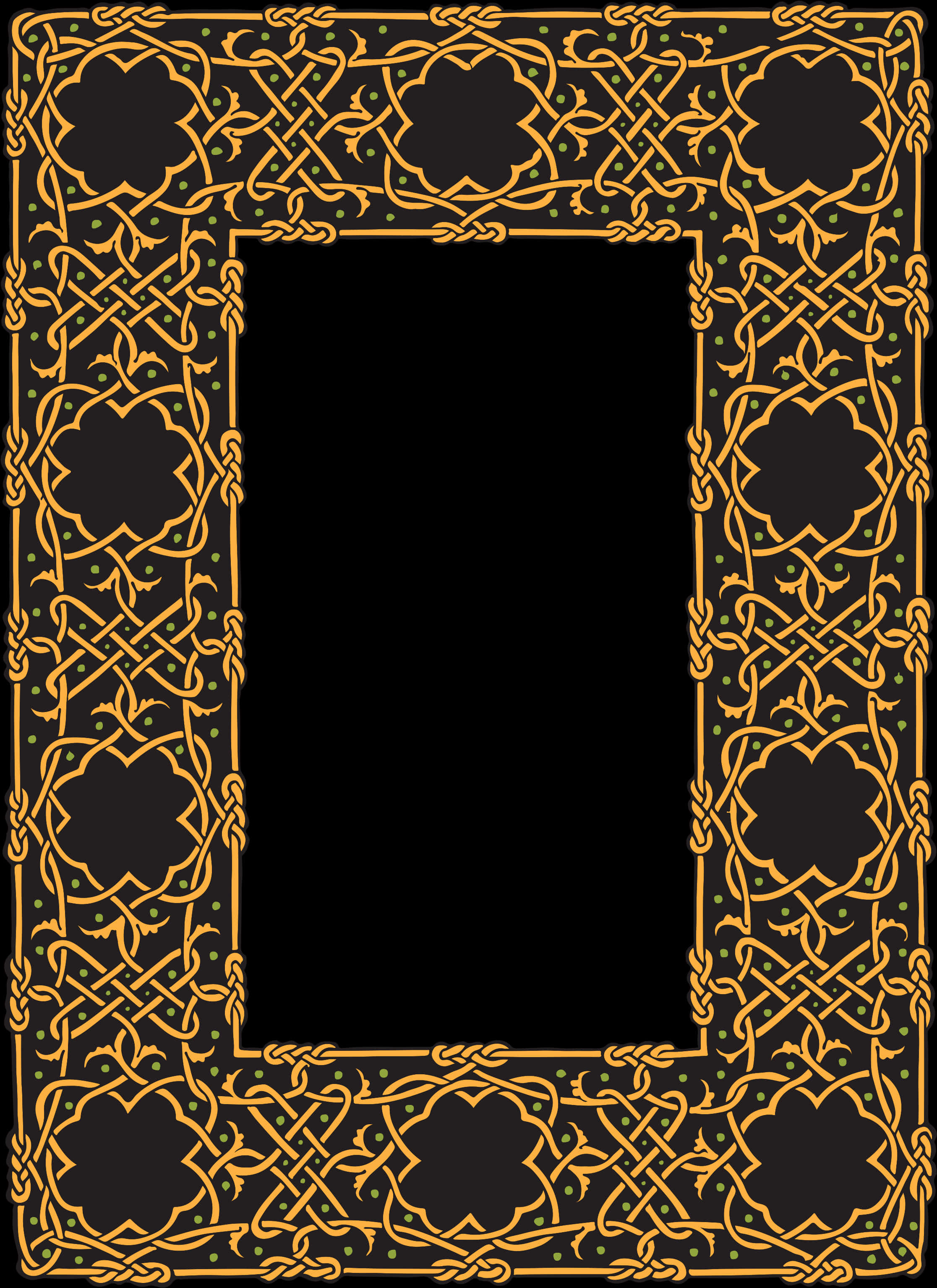 Download Ornate Golden Celtic Frame | Wallpapers.com