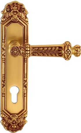 Ornate Golden Door Handle PNG