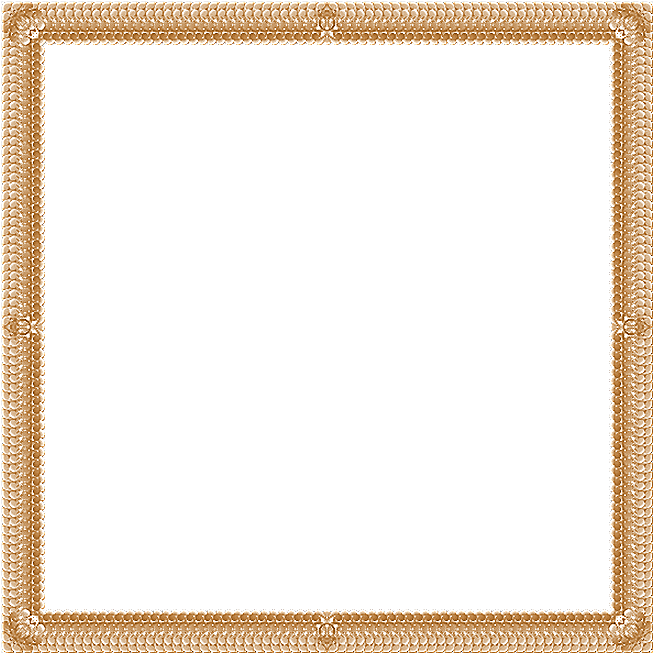 Ornate Golden Frameon Blue Background PNG