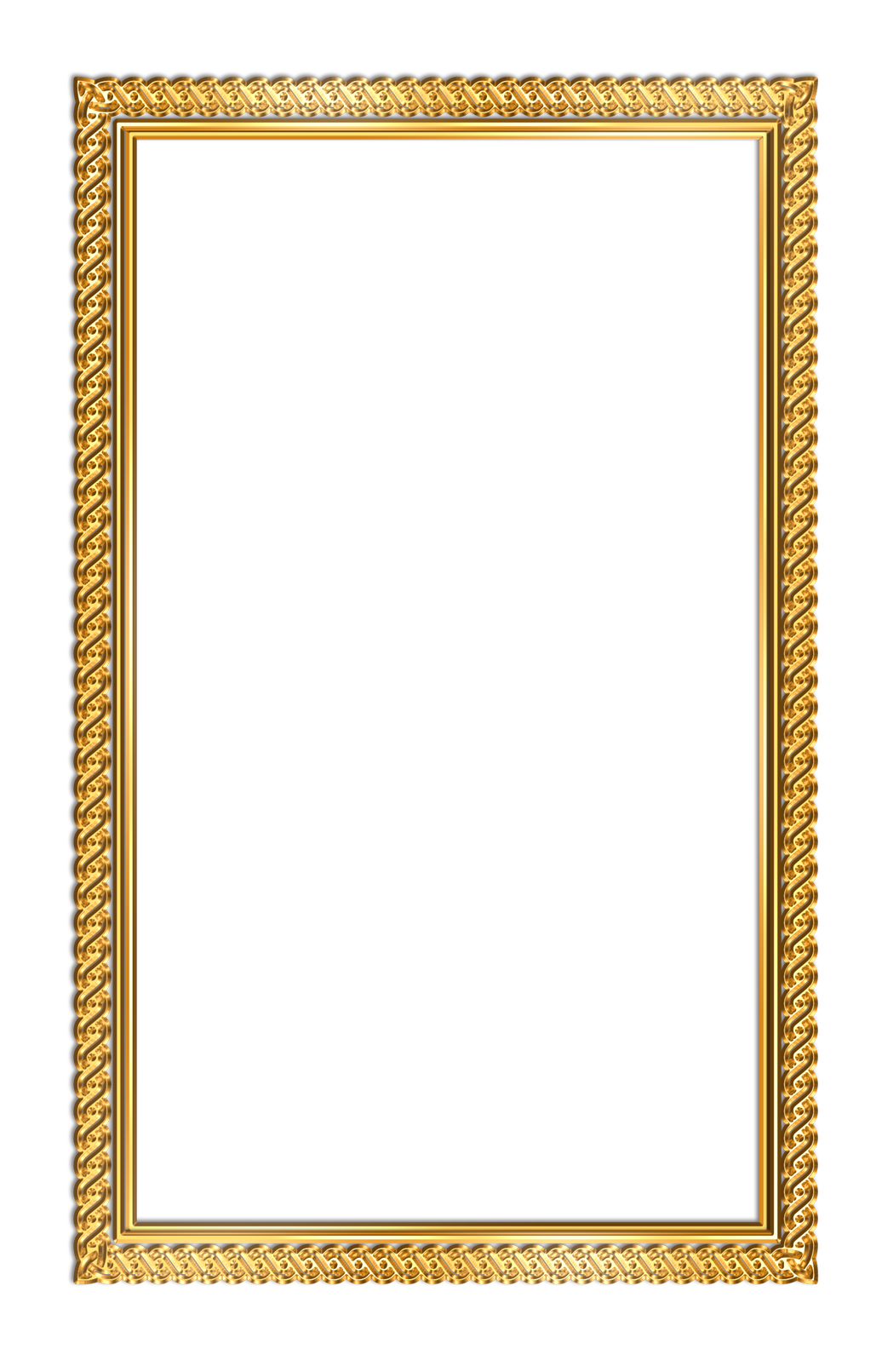 Ornate Golden Frameon Teal Background PNG