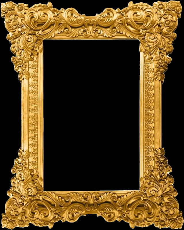 Download Ornate Golden Picture Frame | Wallpapers.com