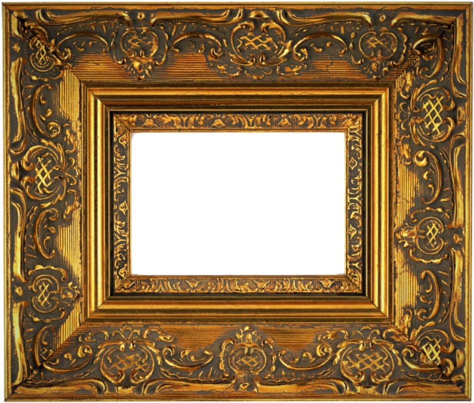 Ornate Golden Victorian Frame PNG