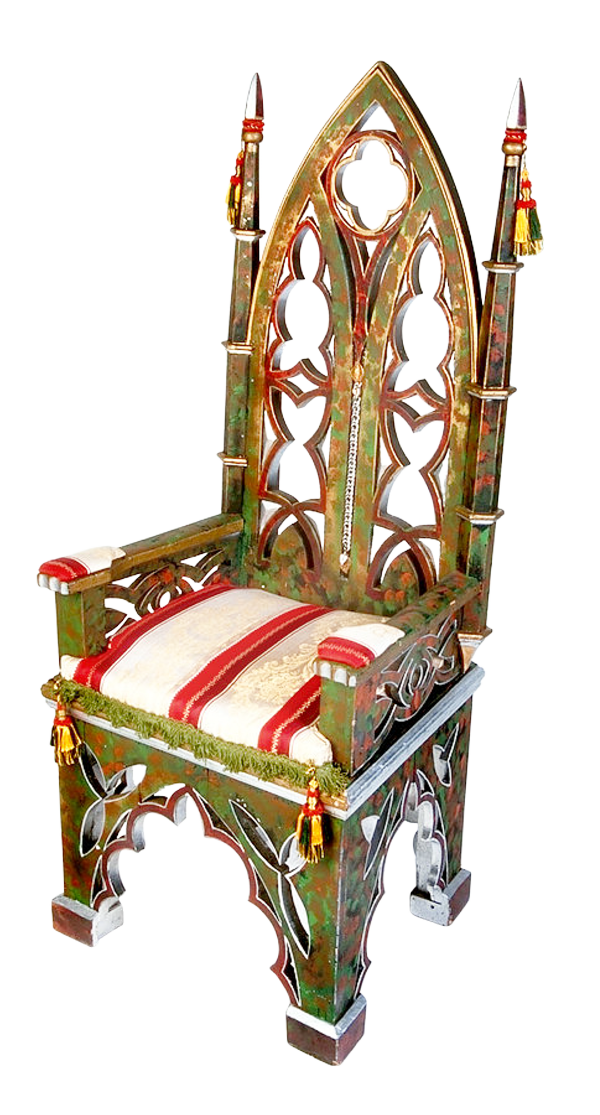 Ornate Gothic Throne Chair.png PNG