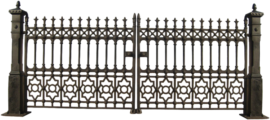 Ornate Iron Gate Design PNG