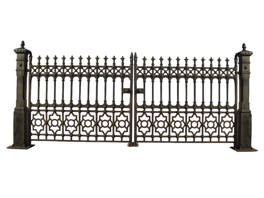 Ornate Iron Gate Design PNG