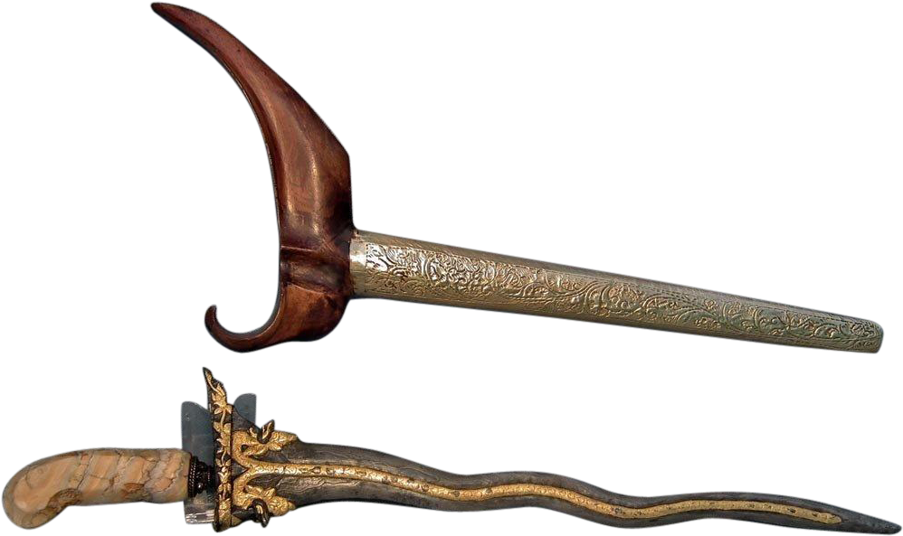 Ornate Kris Dagger Handle PNG