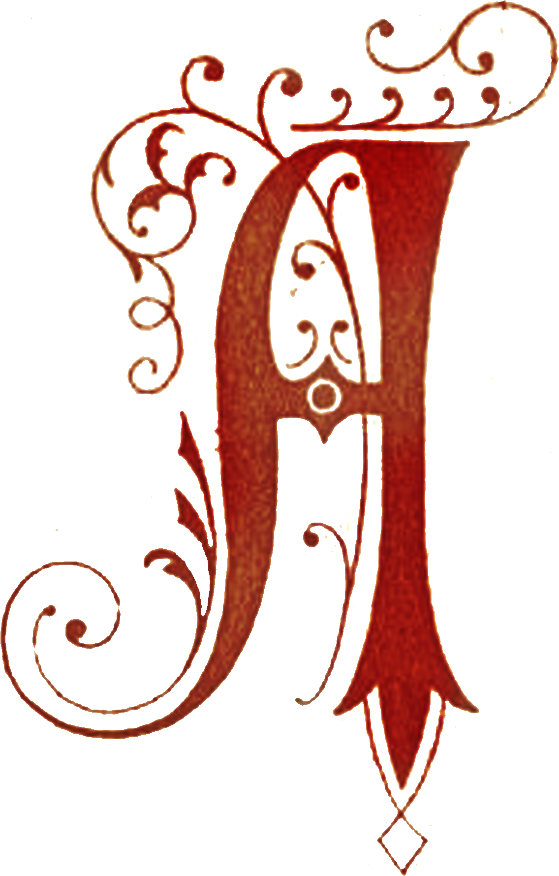 Ornate Letter A Design PNG