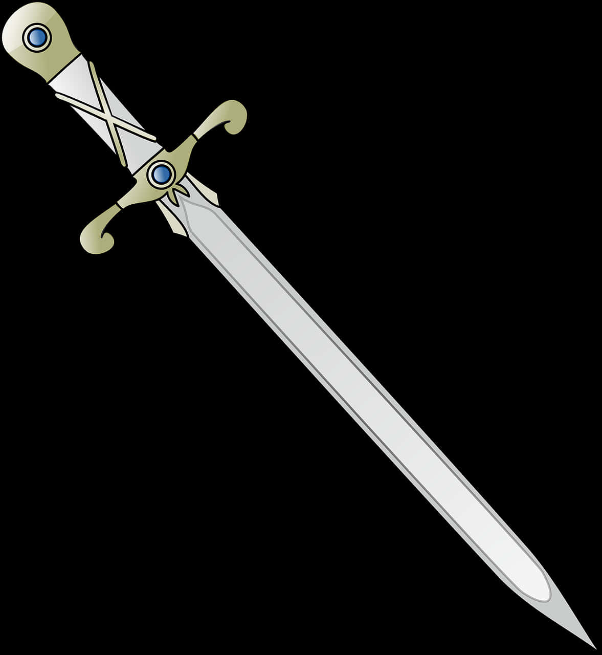 Ornate Medieval Sword Illustration PNG