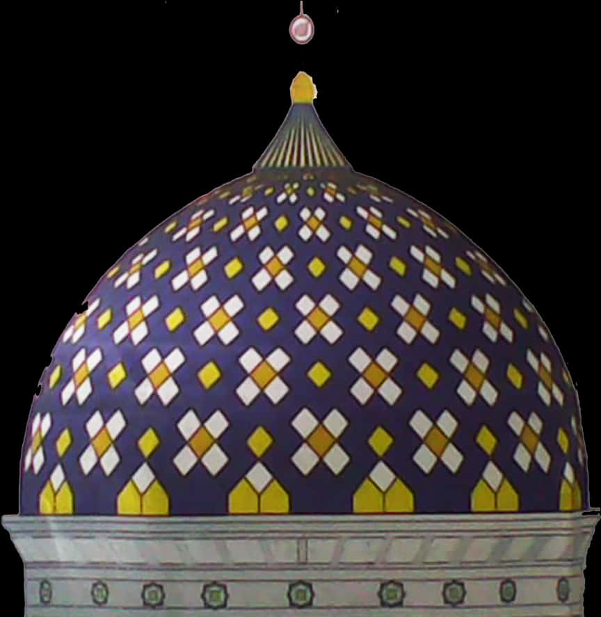 Ornate Mosque Dome Night Sky PNG