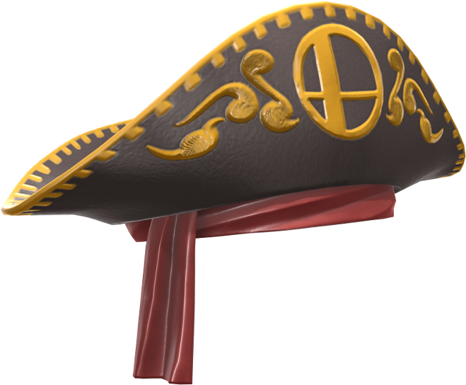 Ornate Pirate Hat3 D Render PNG