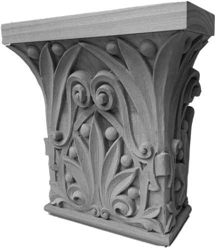 Ornate Plaster Corbel Design PNG