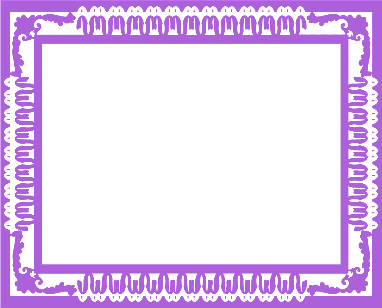 Ornate Purple Vector Frame PNG